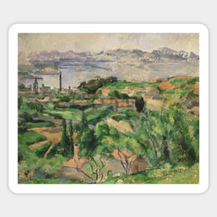 View of the Bay of Marseille with the Village of Saint-Henri by Paul Cezanne Sticker